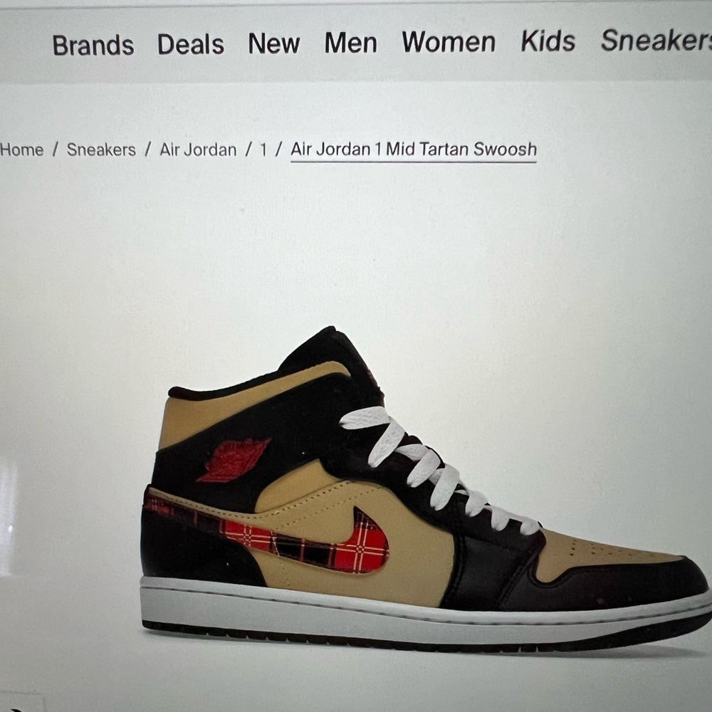 Gently Worn Tartan Plaid Nike Air Jordan…Size 8